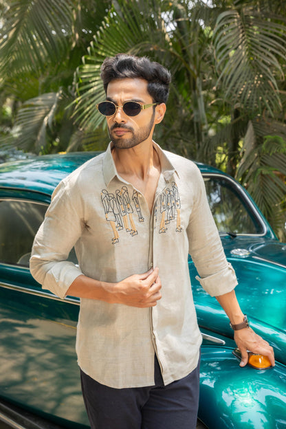 SANDY DUNE LINEN SHIRT