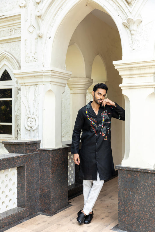ONYX LINEN KURTA