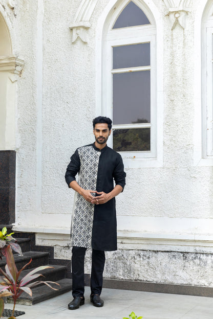 EBONY & IVORY LINEN KURTA