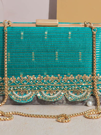 TARI SILK BOX CLUTCH