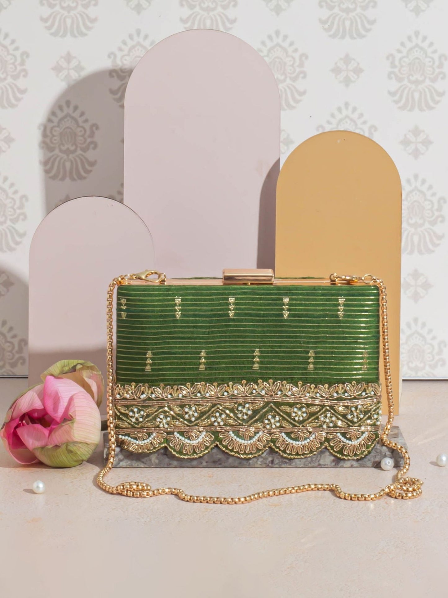 TARI SILK BOX CLUTCH