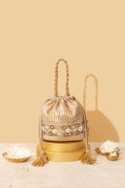 TAJ BUCKET BAG - GOLD