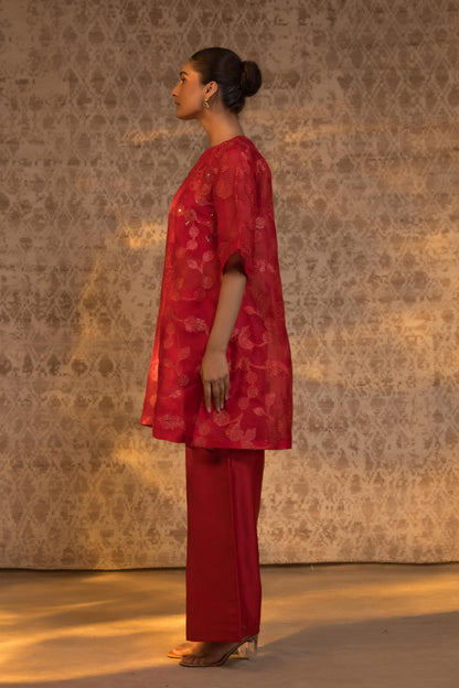 TARAL PURE ORGANZA RELAXED KURTA SET