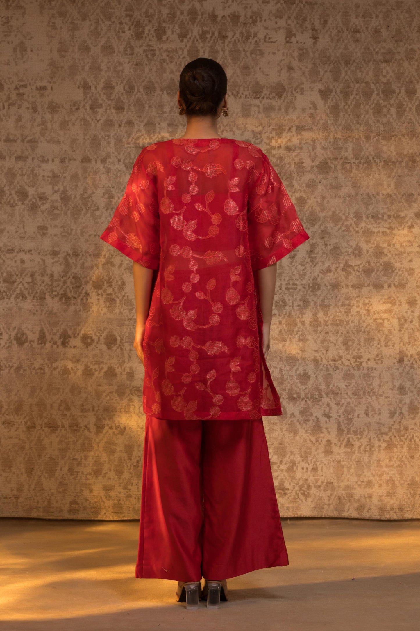 TARAL PURE ORGANZA RELAXED KURTA SET
