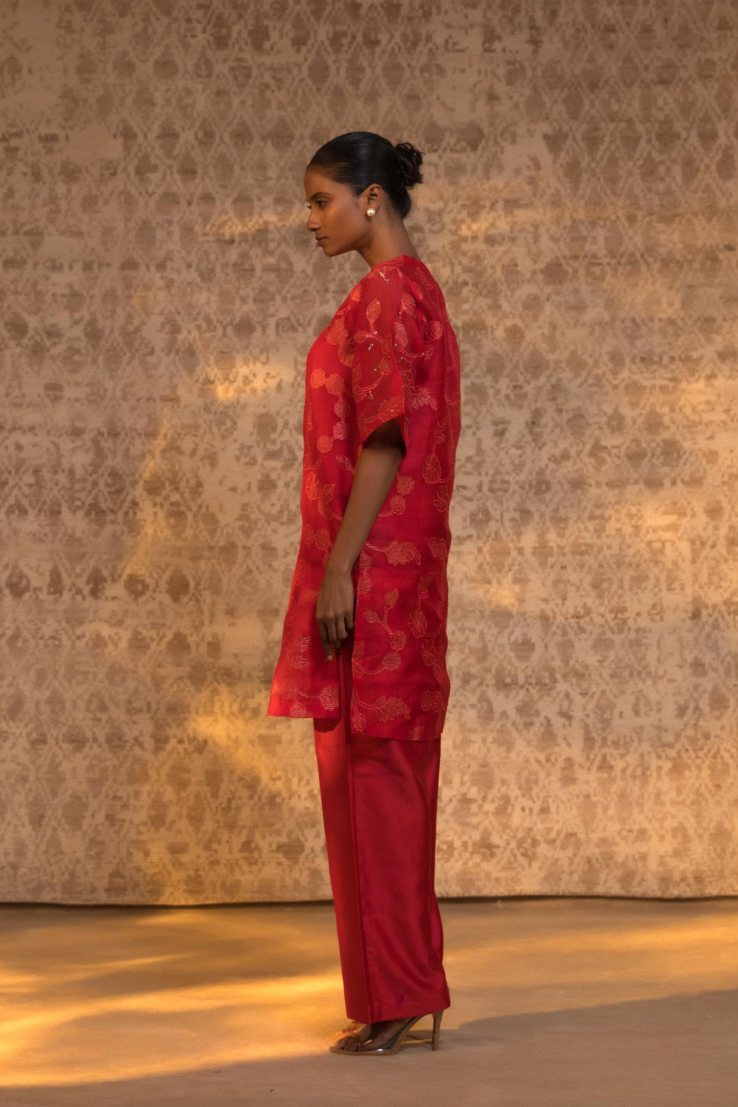 TARAL PURE ORGANZA HALTER KURTA SET
