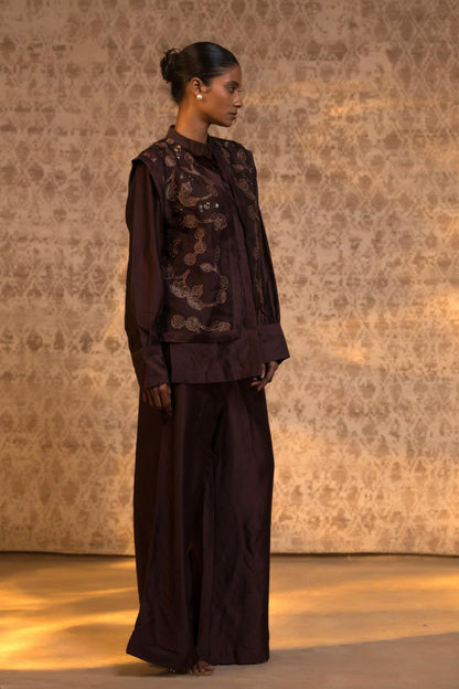 TARAL PURE ORGANZA JACKET STYLE COORD SET