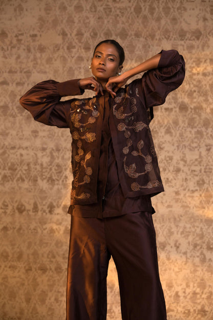TARAL PURE ORGANZA JACKET STYLE COORD SET