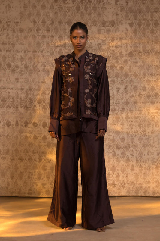 TARAL PURE ORGANZA JACKET STYLE COORD SET