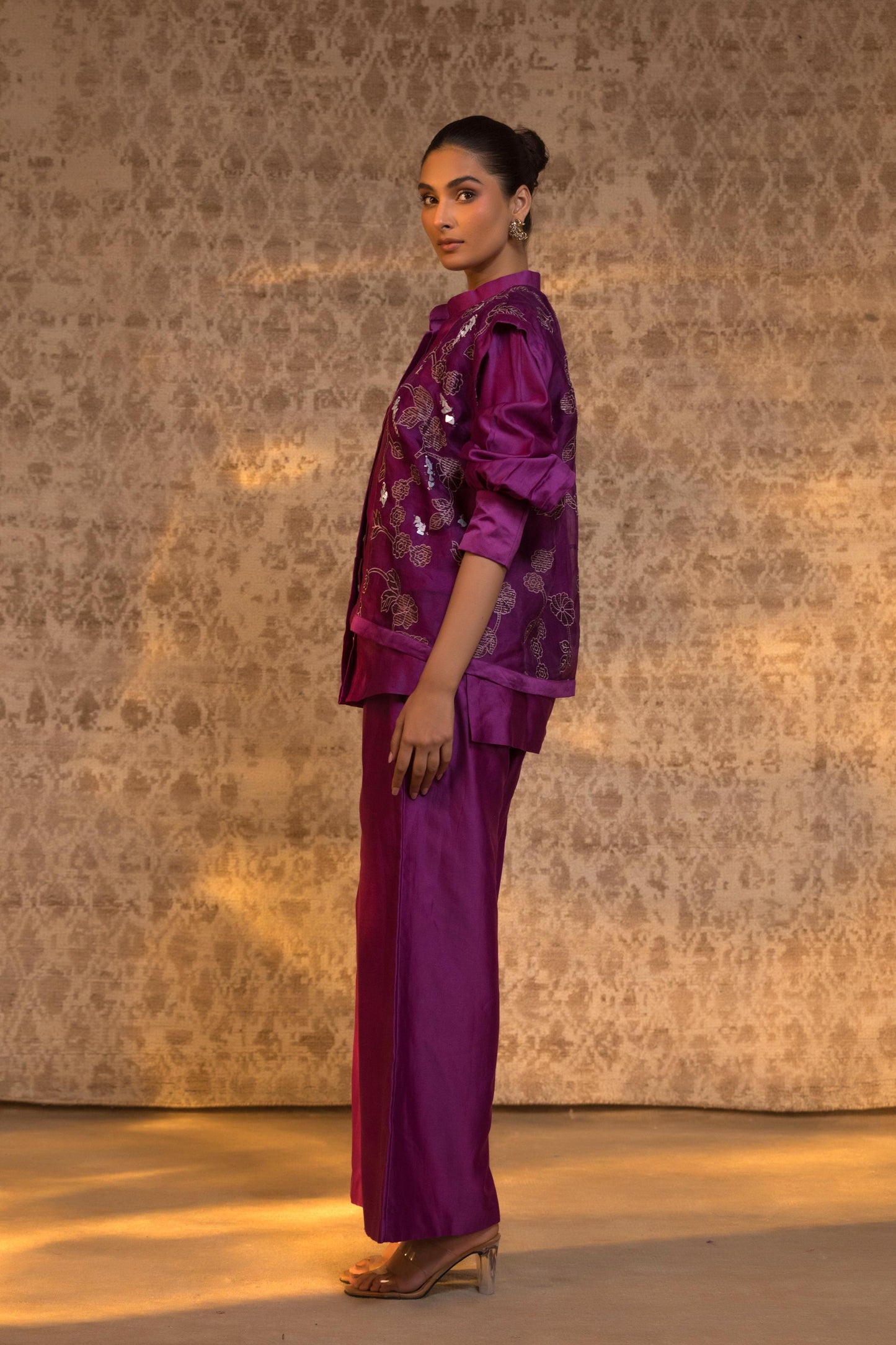 TARAL PURE ORGANZA JACKET STYLE COORD SET