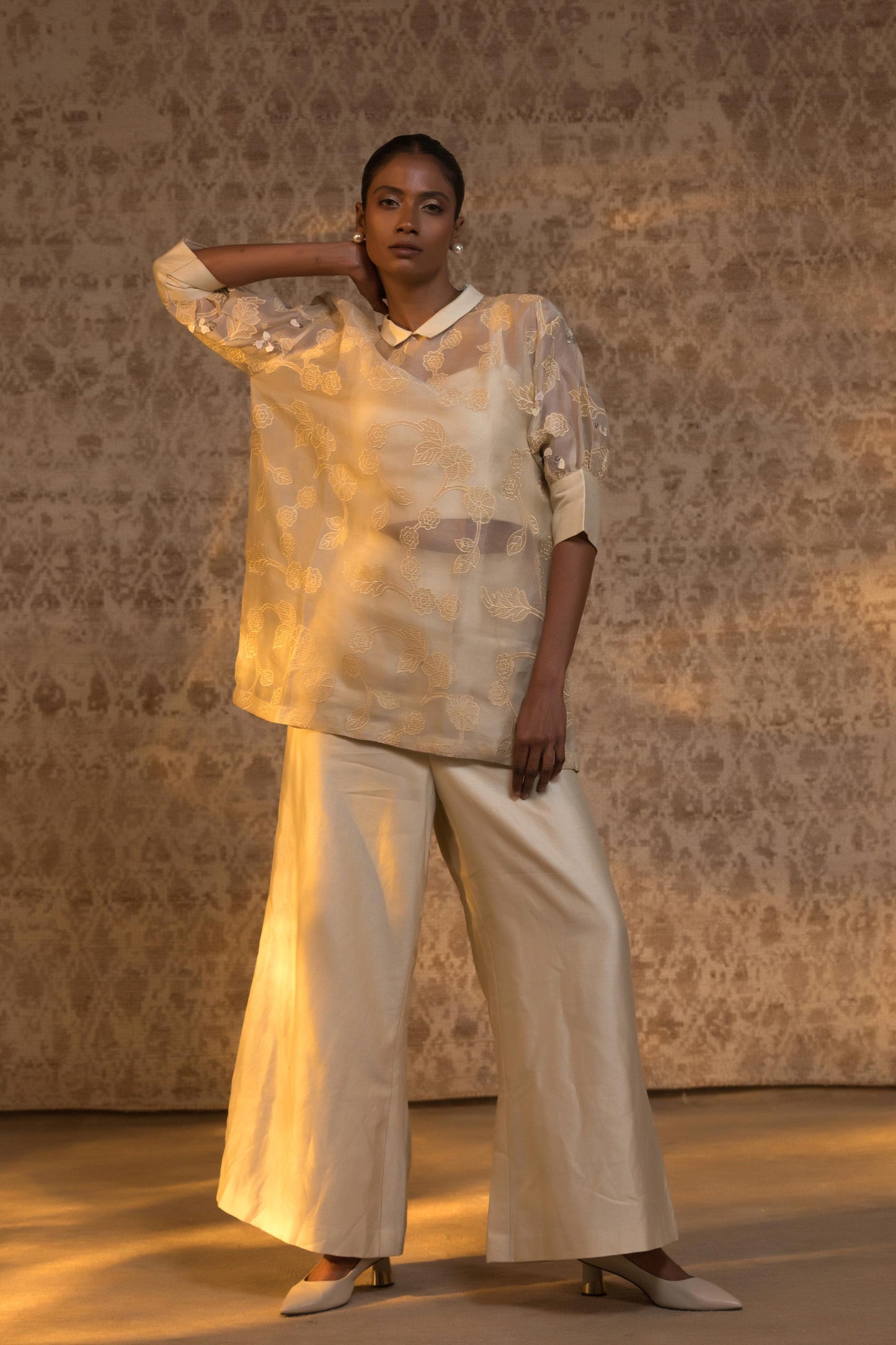TARAL PURE ORGANZA RELAXED SHIRT SET
