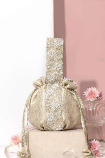 TEJ SILVER ROUND POTLI