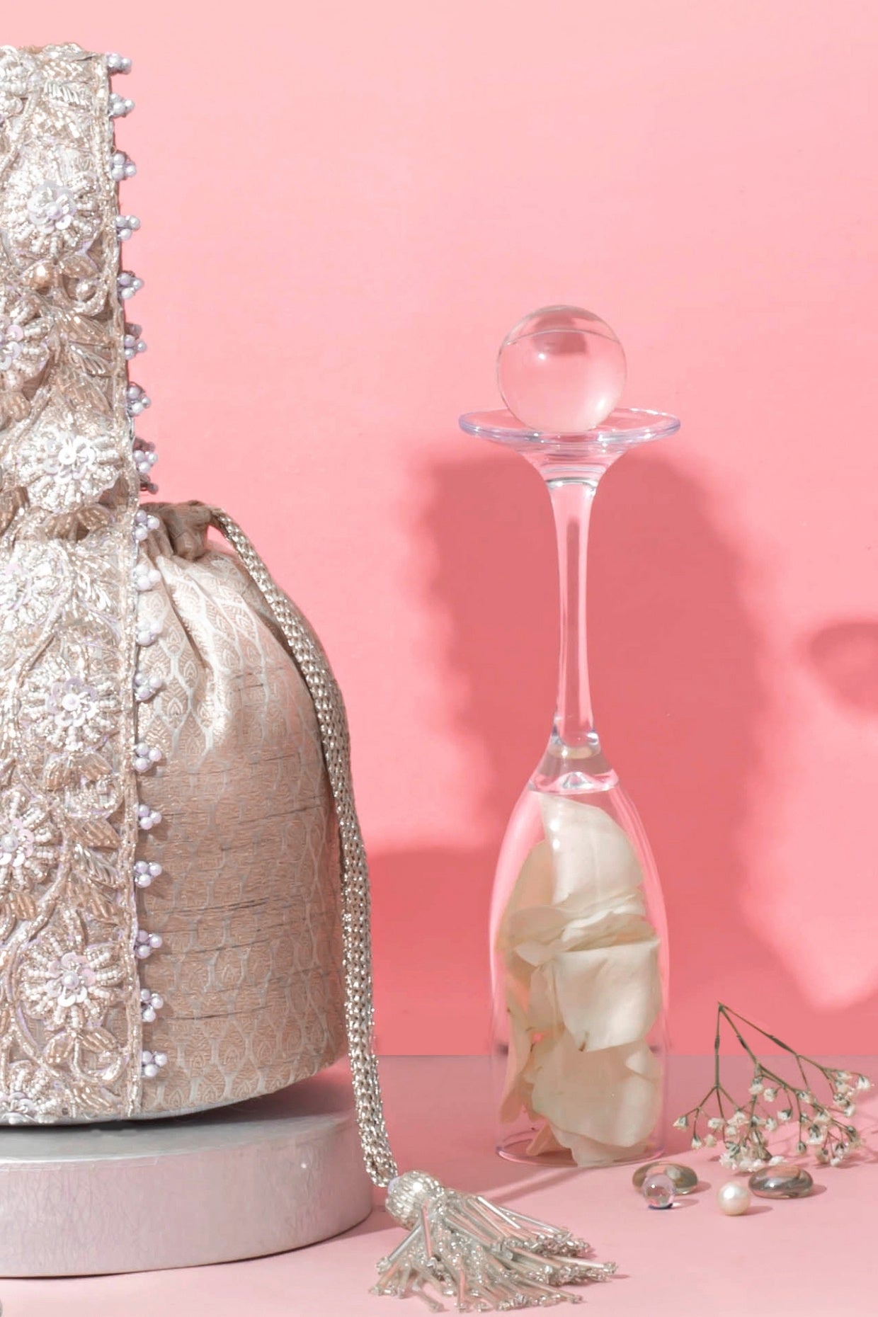 TEJ BUCKET BAG - SILVER