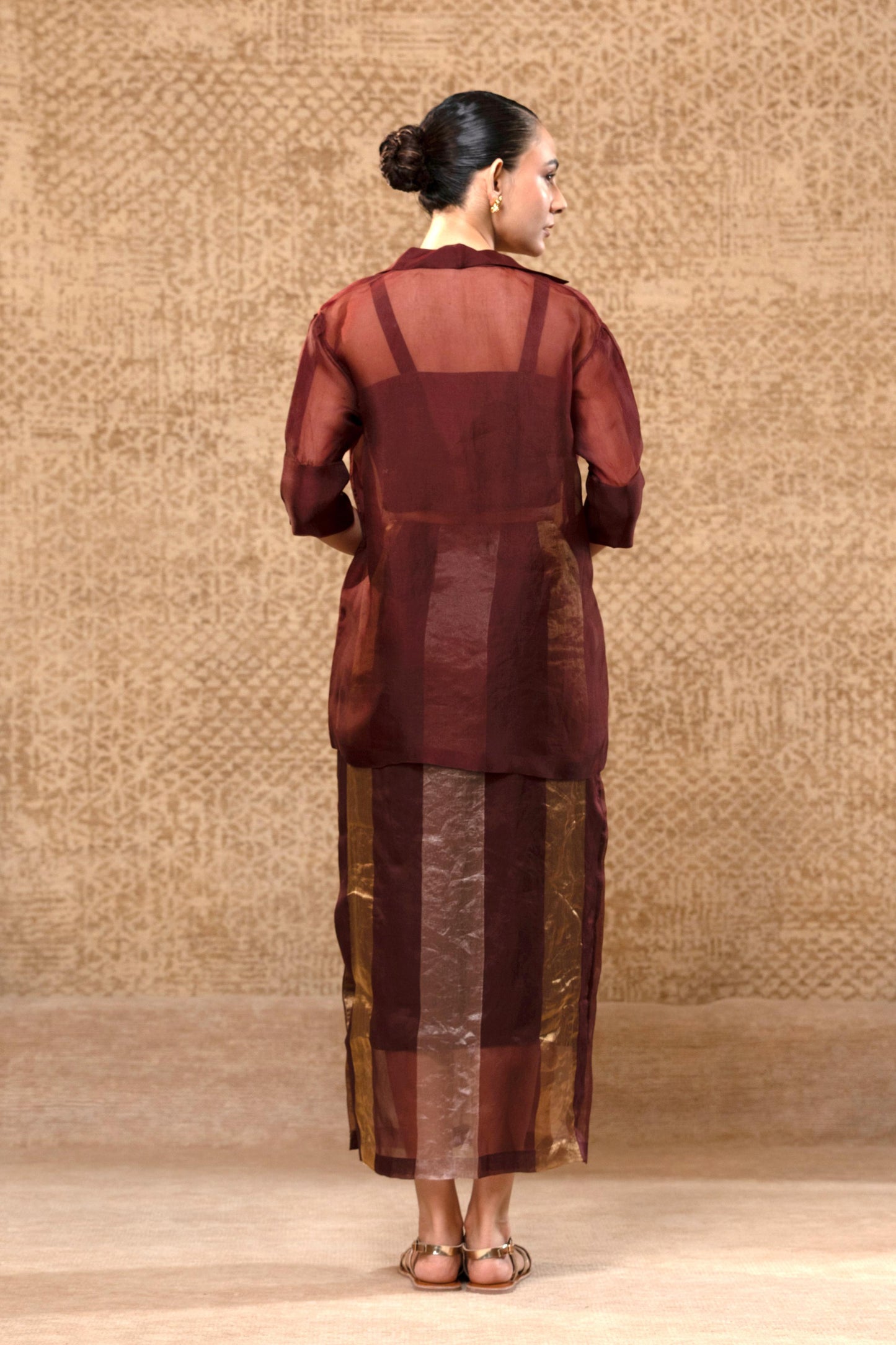 TINKA ORGANZA JACKETSET-BROWN