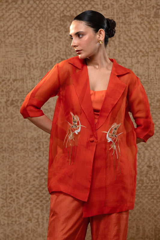 TINKA ORGANZA JACKETSET-ORANGE