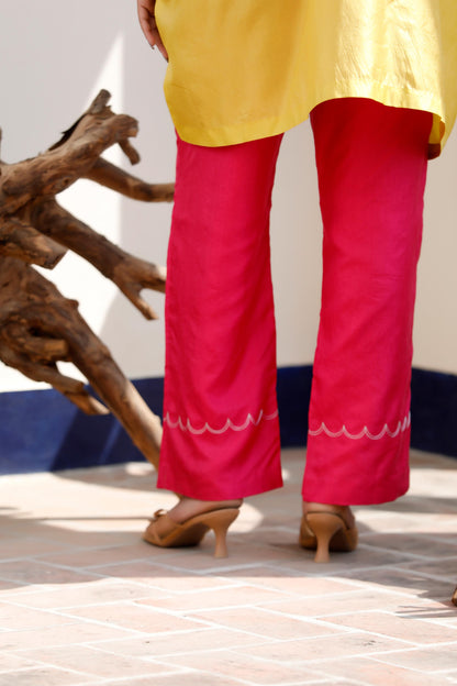 YELLOW & PINK PANT SET