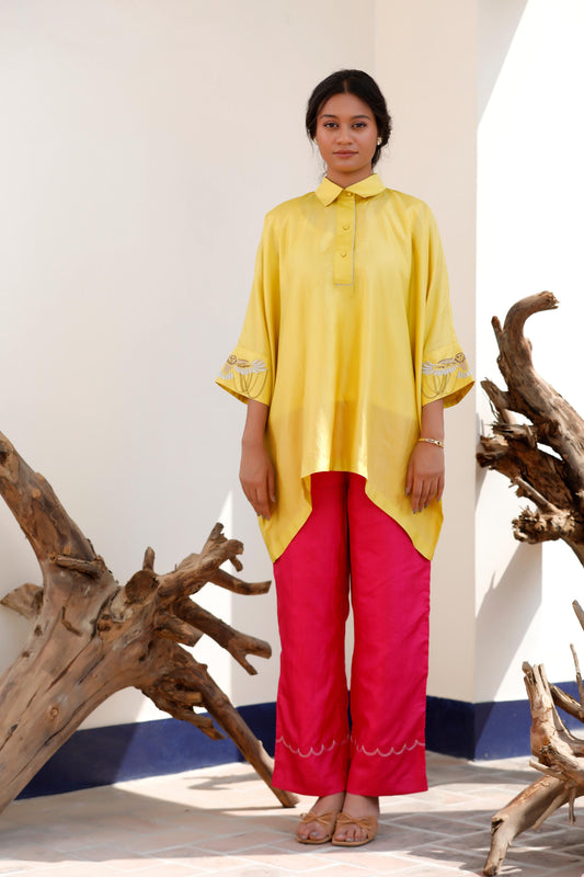 YELLOW & PINK PANT SET