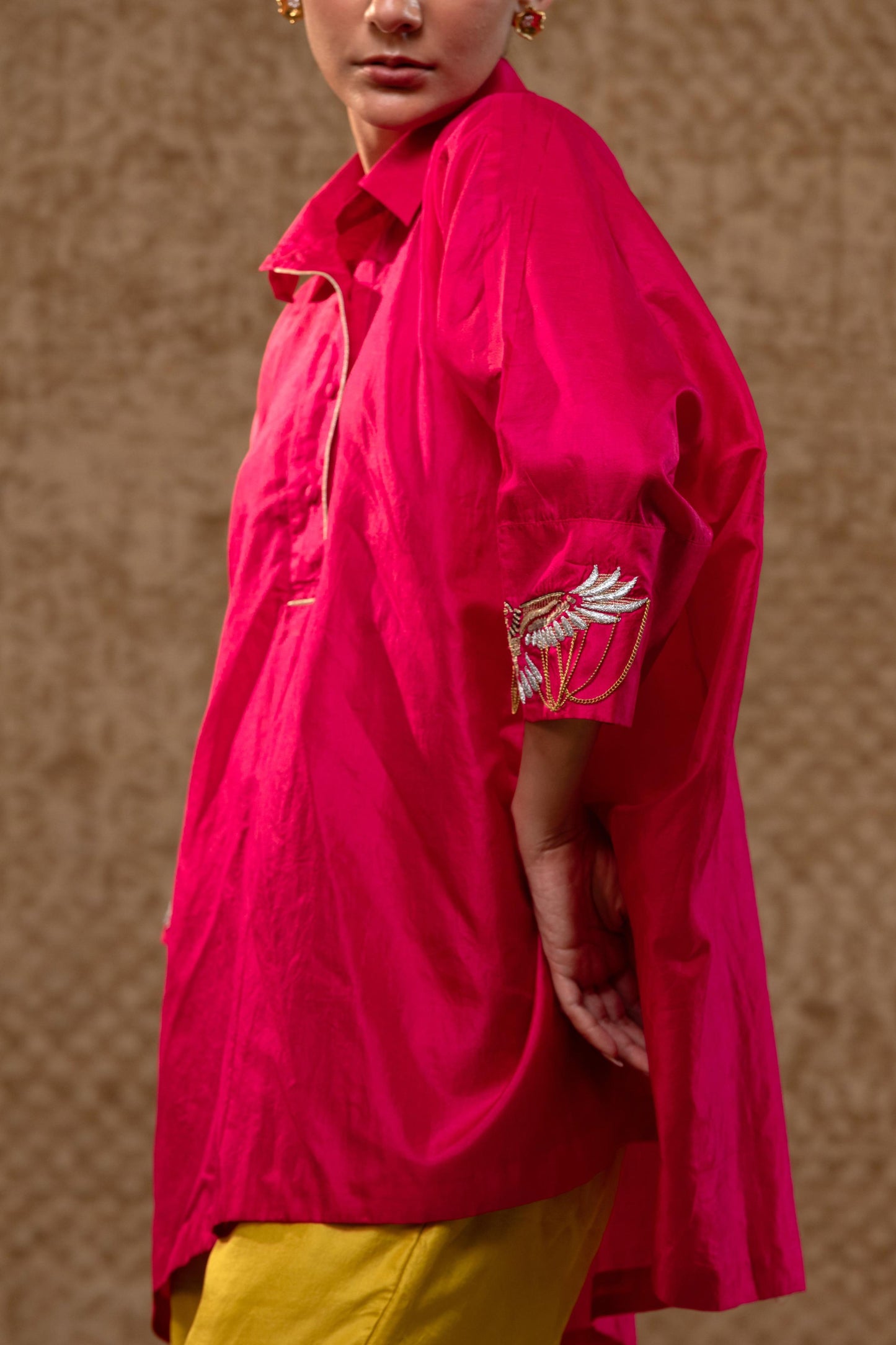 TINKA SHIRT KAFTAN YELLOW WITH YELLOWPANT