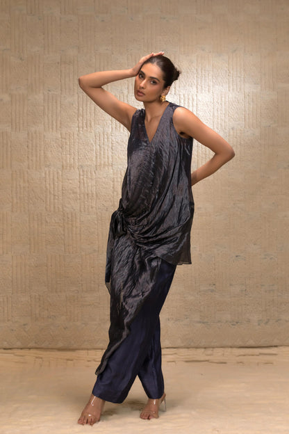 EEDA TISSUE DRAPED COORD SET