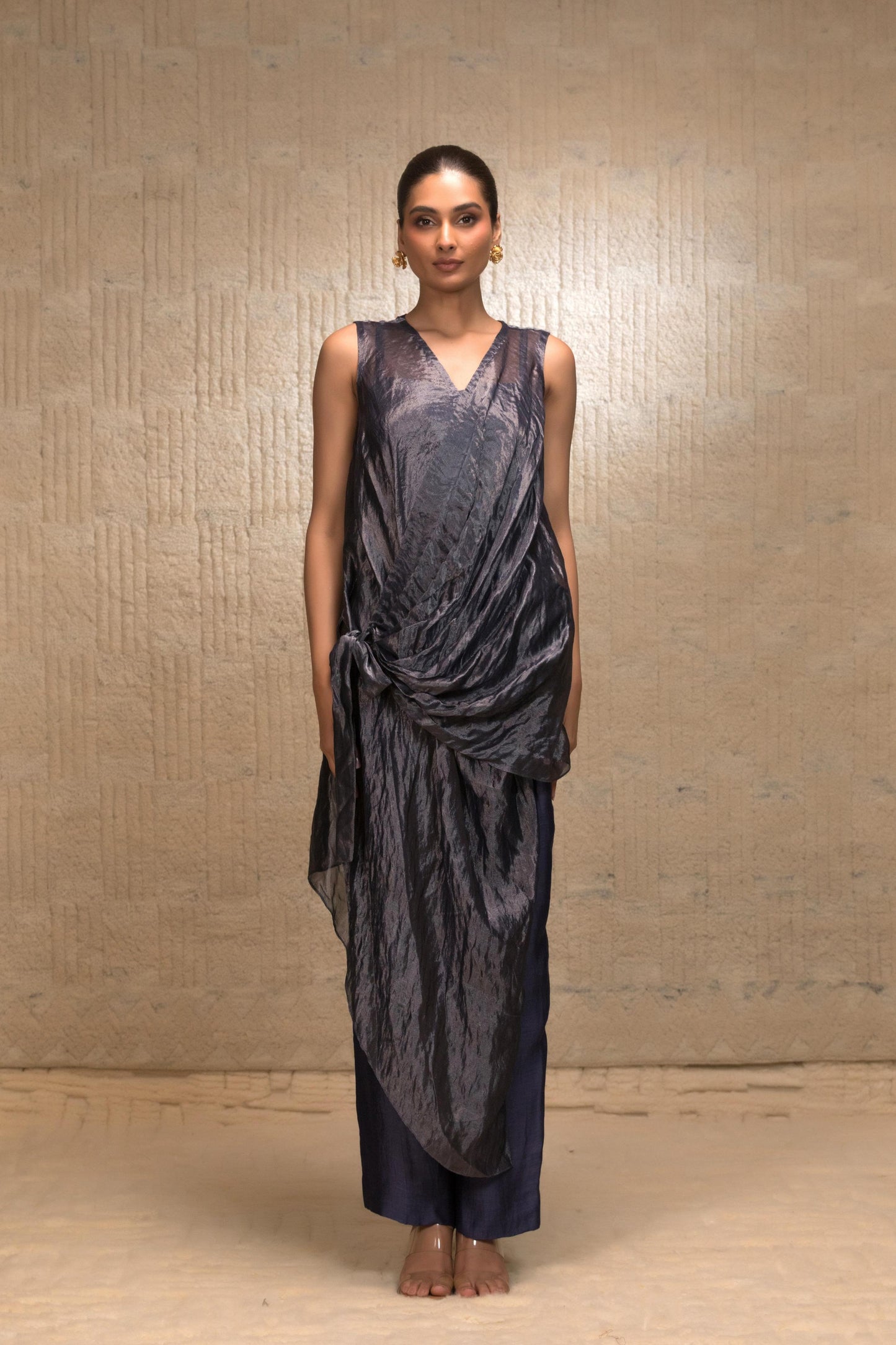 EEDA TISSUE DRAPED COORD SET