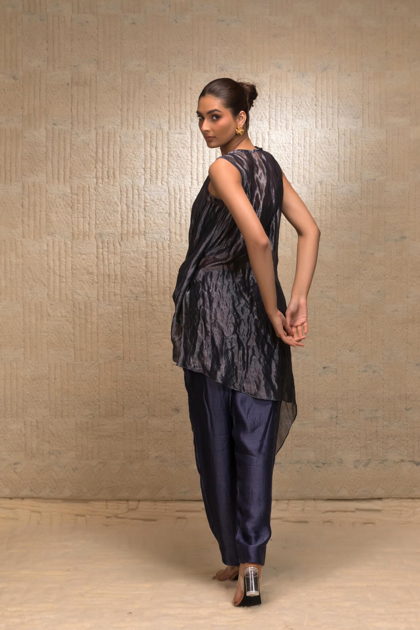 EEDA TISSUE DRAPED COORD SET