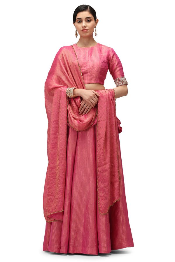 TRISHA LEHENGA SET – White Maison de Couture