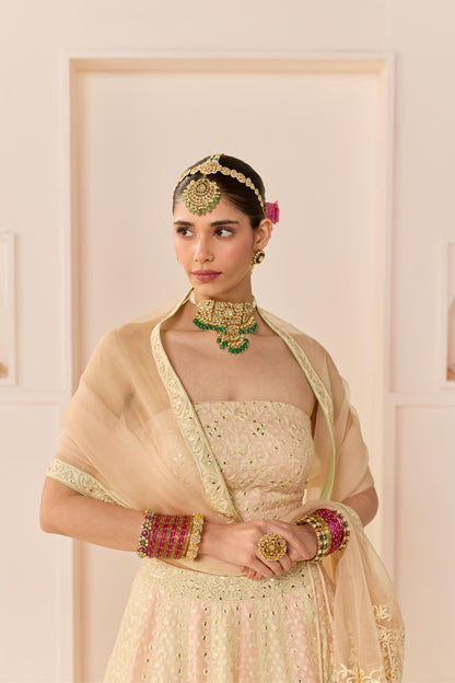 UMAIZA - CARNATION PINK  LEHENGA WITH BLOUSE AND DUPATTA