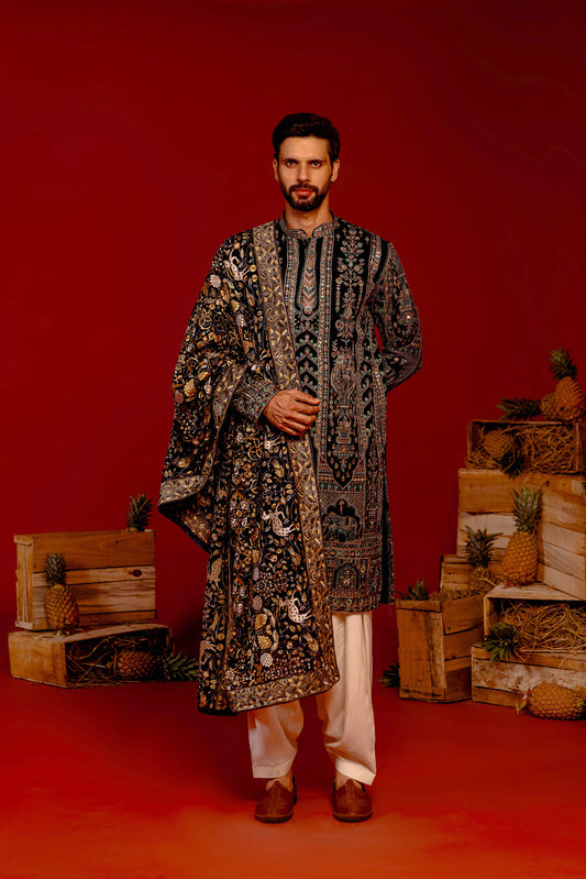 RUDRA BLACK KURTA SET