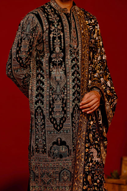 RUDRA BLACK KURTA SET