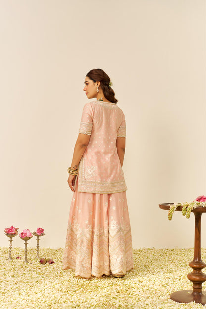 SAMEEHA - SHORT KURTA WITH SHARARA AND DUPATTA