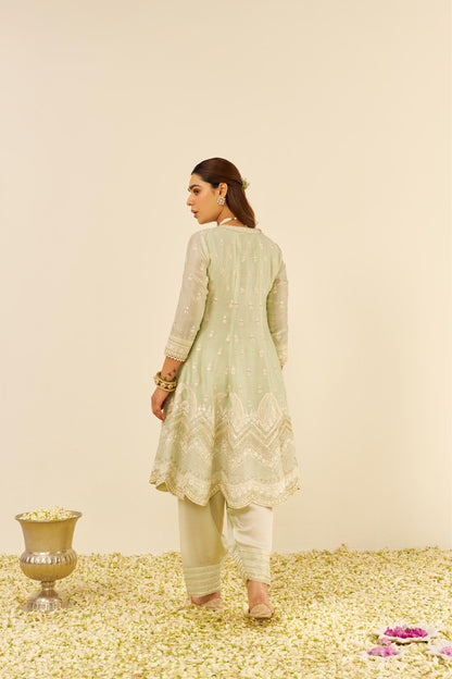 MEERAM - SHORT ANARKALI WITH SALWAR AND DUPATTA