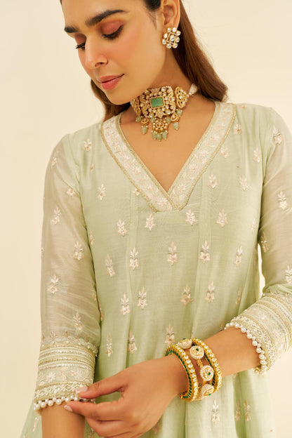 MEERAM - SHORT ANARKALI WITH SALWAR AND DUPATTA