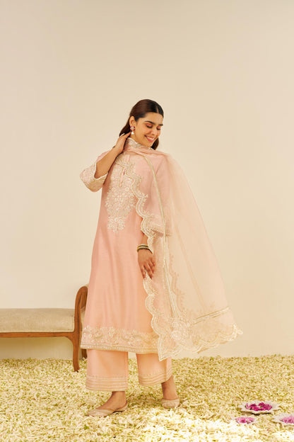 SEREEN - A-LINE KURTA WITH PALAZZO AND DUPATTA