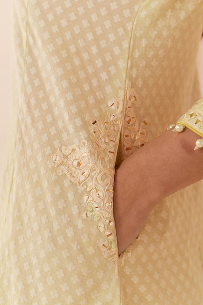 REEM - MINT GREEN SHORT CHOGA WITH DOGRI SALWAR AND DUPATTA