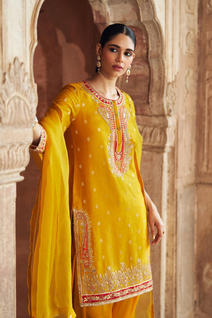 FAHMIDA - SHORT KURTA WITH SALWAR