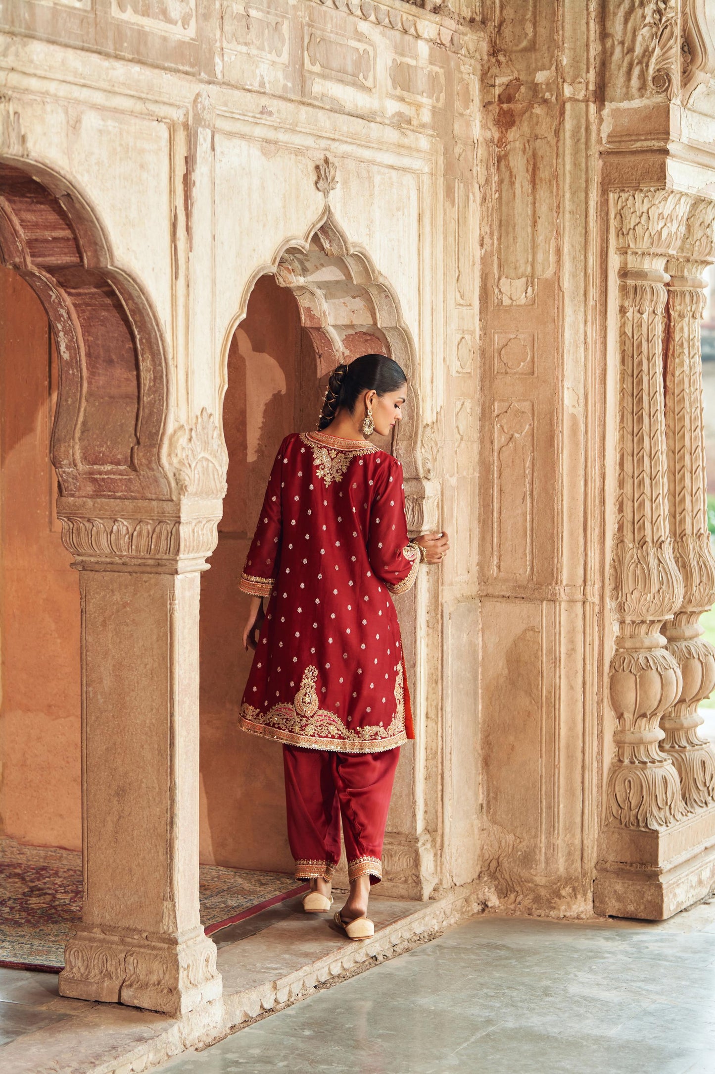 MEHWISH - SHORT KURTA WITH SALWAR AND DUPATTA