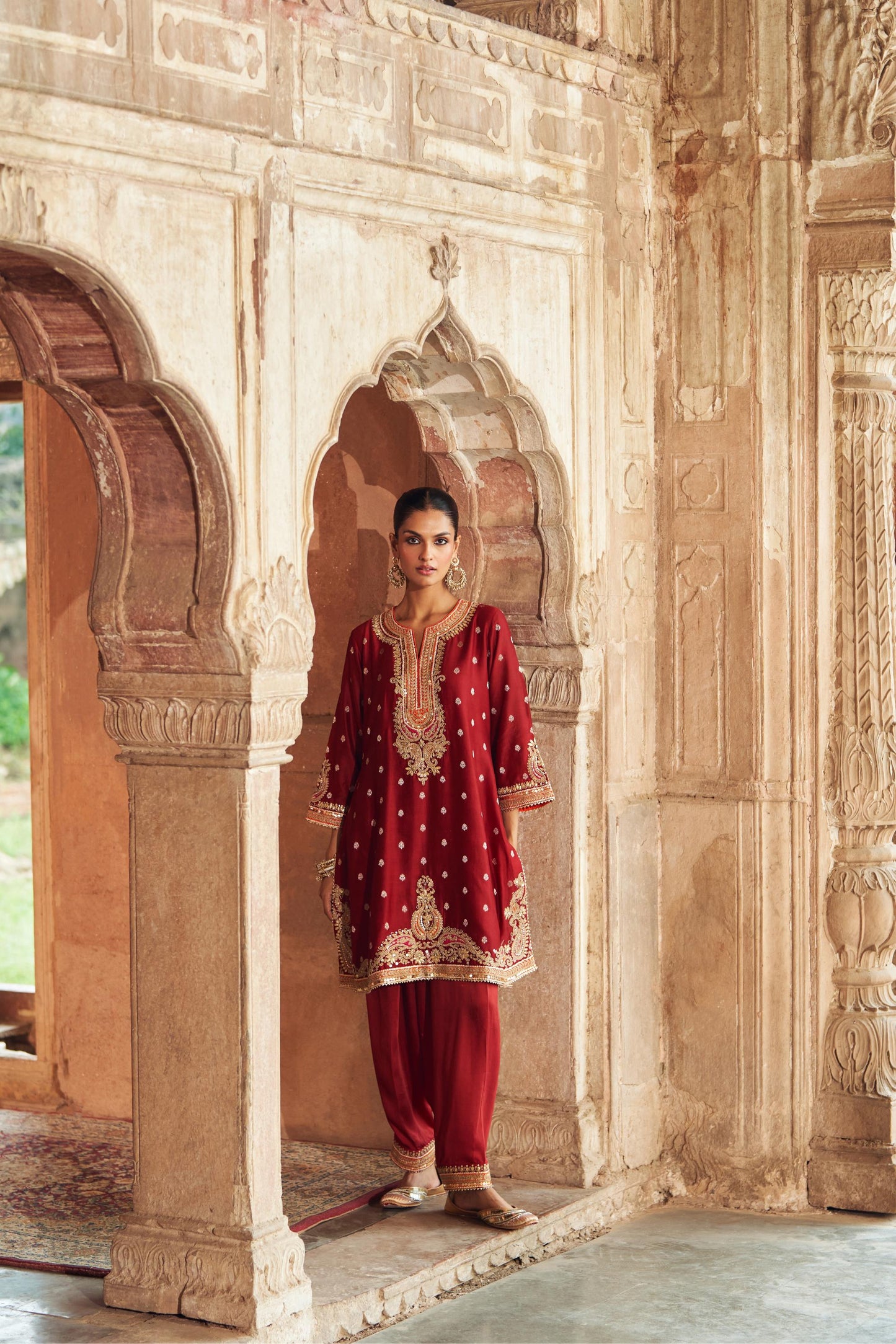 MEHWISH - SHORT KURTA WITH SALWAR AND DUPATTA