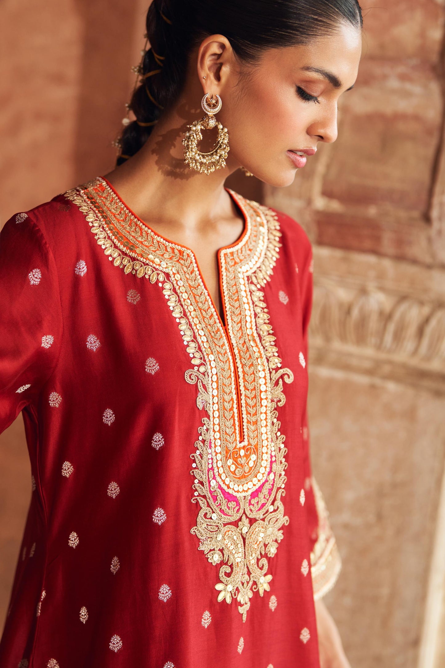 MEHWISH - SHORT KURTA WITH SALWAR AND DUPATTA