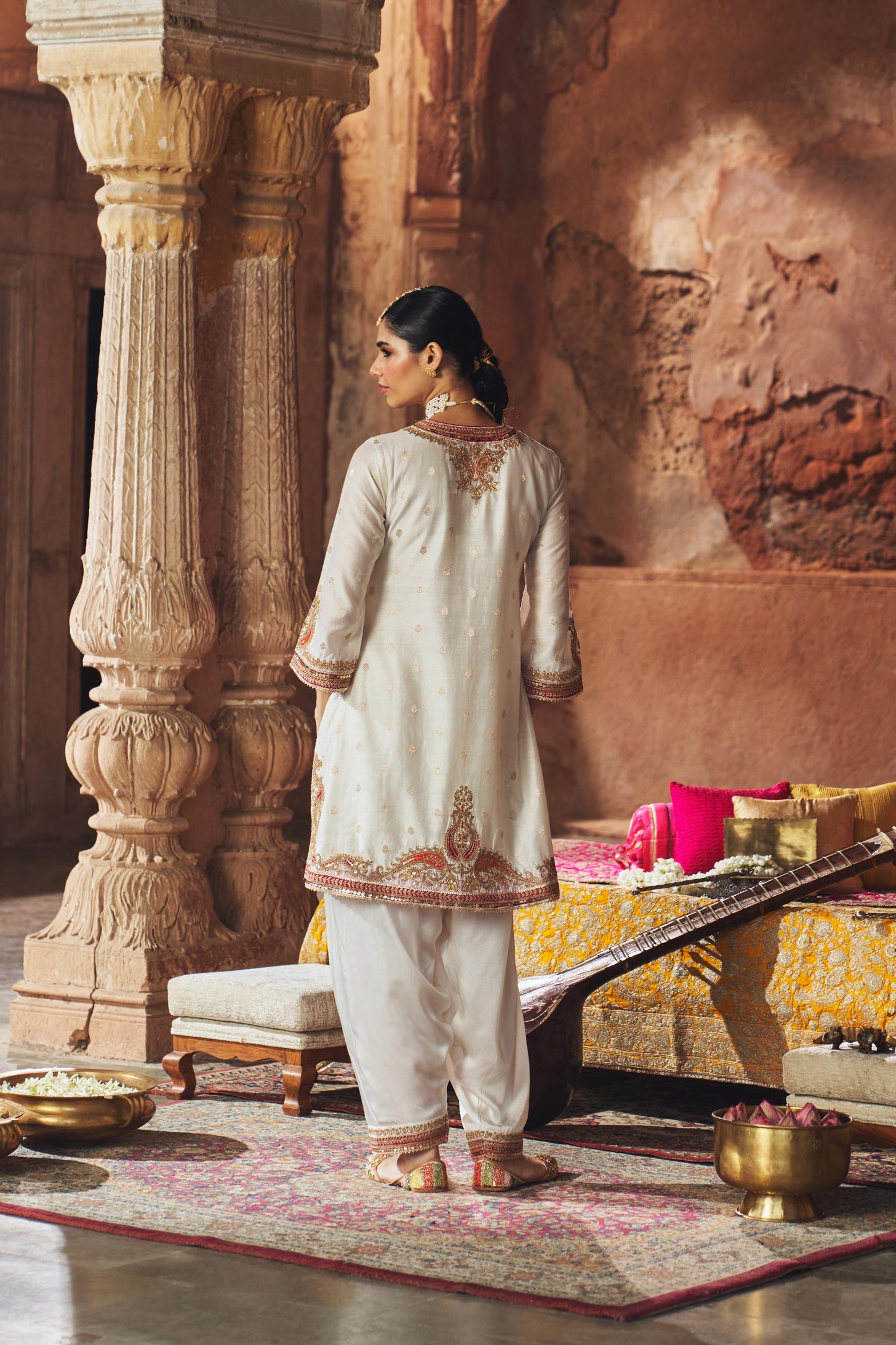 MEHWISH - SHORT KURTA WITH SALWAR AND DUPATTA