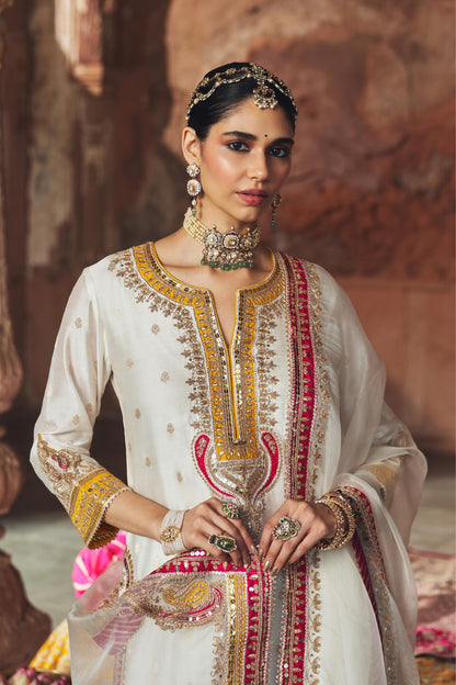 SUMAIRA - LONG KURTA WITH PALAZZO AND DUPATTA