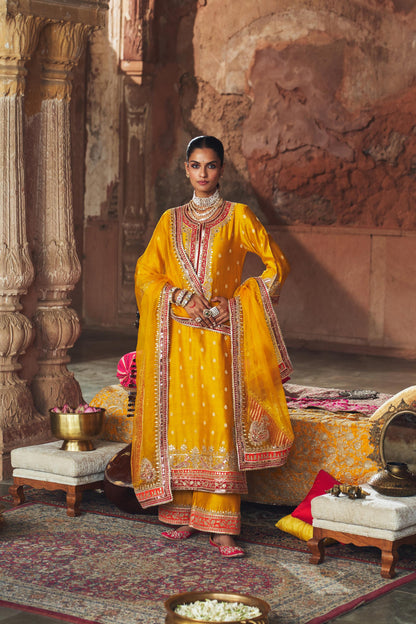 SOBIA - LONG KURTA WITH PALAZZO AND DUPATTA