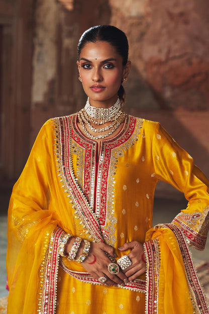 SOBIA - LONG KURTA WITH PALAZZO AND DUPATTA