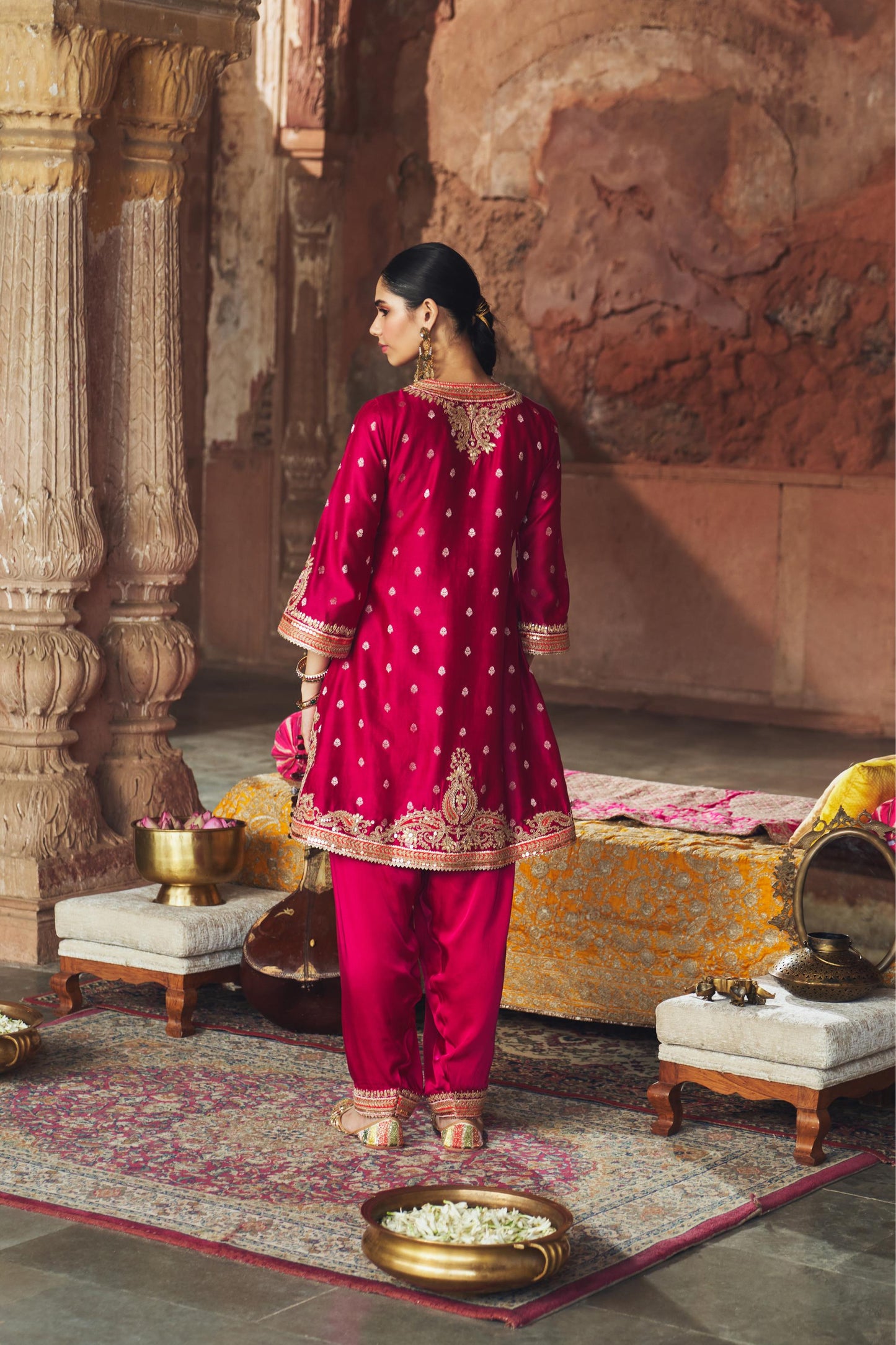 MEHWISH - SHORT KURTA WITH SALWAR AND DUPATTA