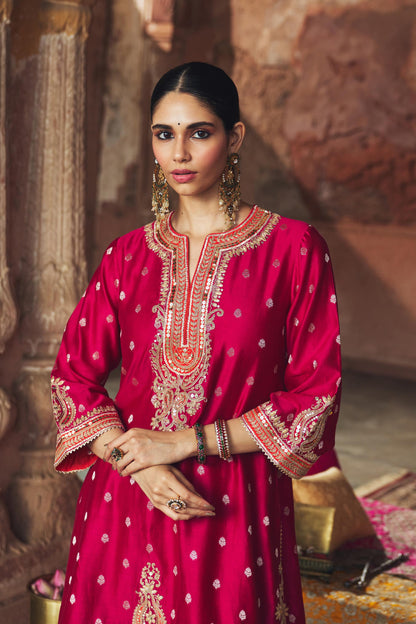 MEHWISH - SHORT KURTA WITH SALWAR AND DUPATTA