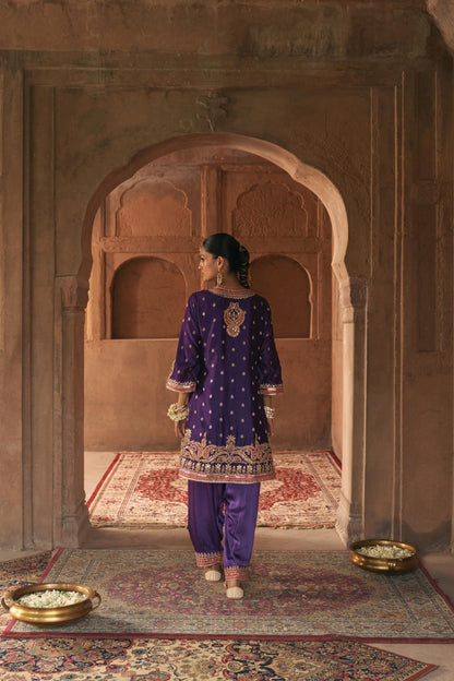 FARHANA - SHORT KURTA WITH SALWAR AND DUPATTA