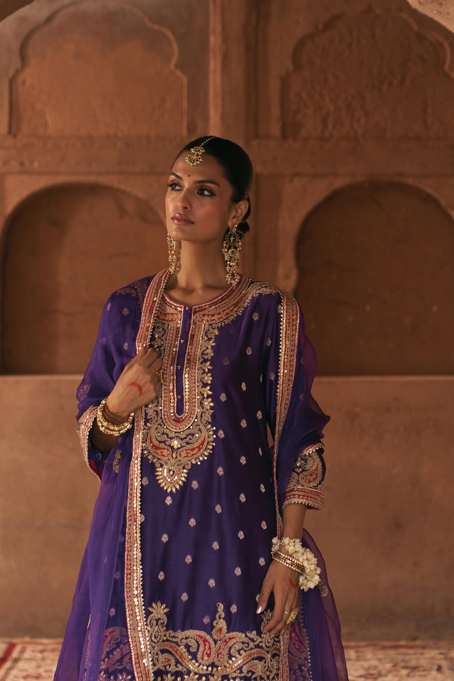 FARHANA - SHORT KURTA WITH SALWAR AND DUPATTA