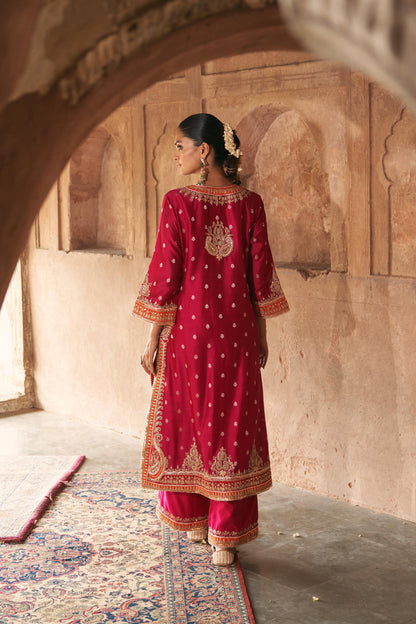 SUMAIRA - LONG KURTA WITH PALAZZO AND DUPATTA