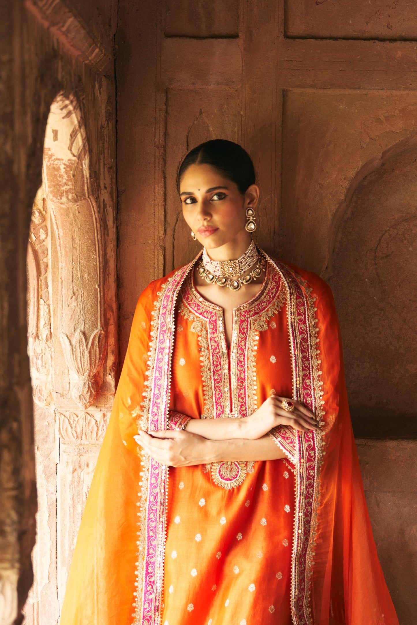 SOBIA - LONG KURTA WITH PALAZZO AND DUPATTA