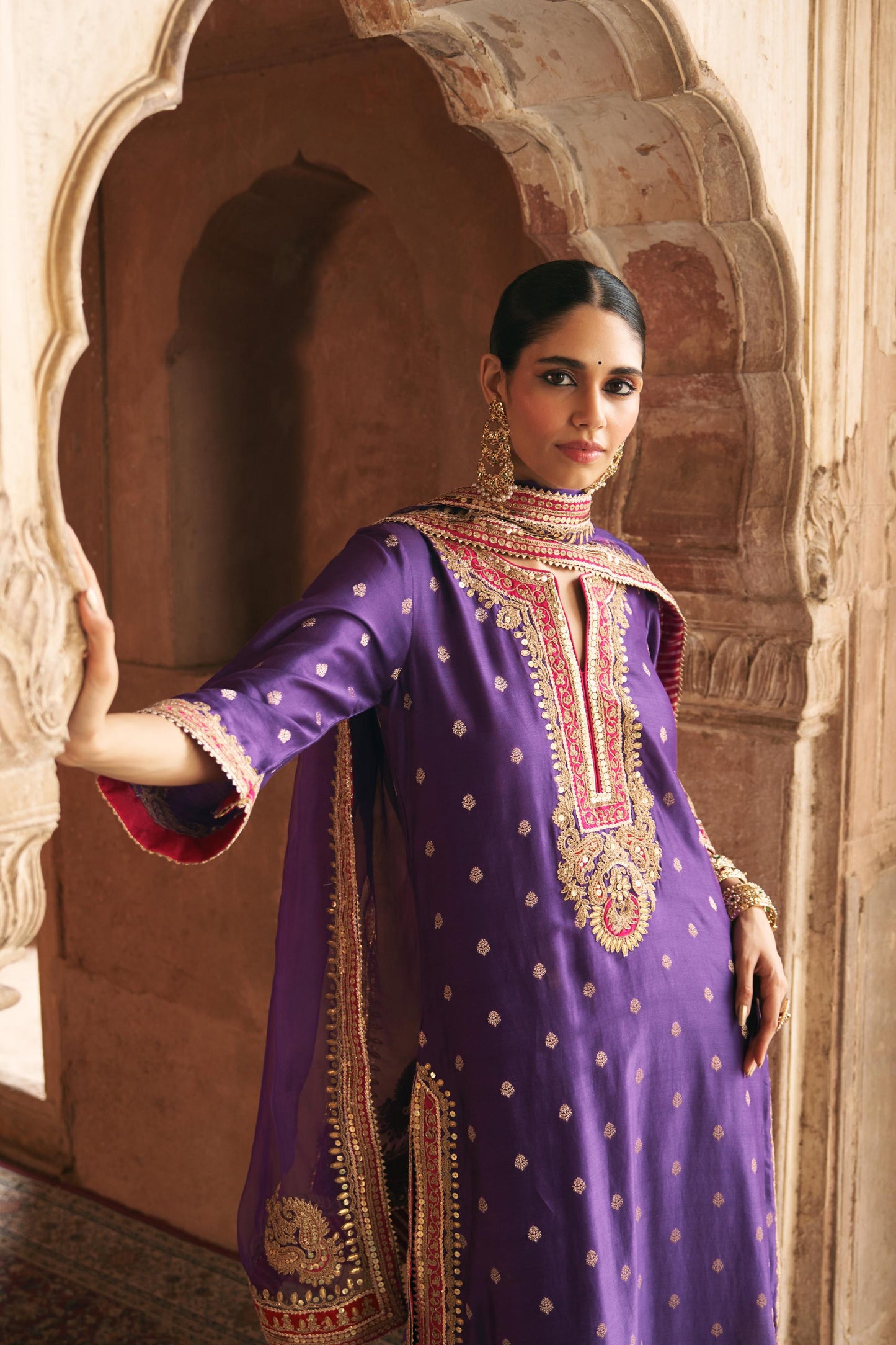 SOBIA - LONG KURTA WITH PALAZZO AND DUPATTA
