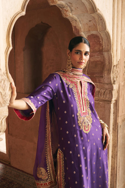 SOBIA - LONG KURTA WITH PALAZZO AND DUPATTA