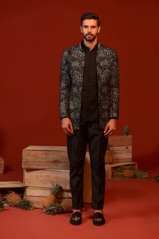 RITHVIK BLACK JODHPURI SET